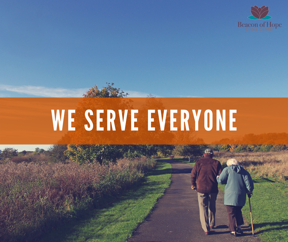 Elderly Couple Walking - We Serve Everyone