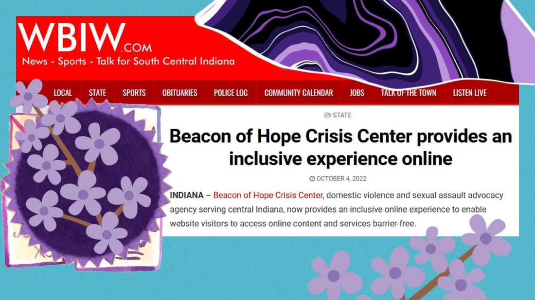 WBIW.com Screenshot Beacon of HOpe Crisis Center provides an inclusice experience online