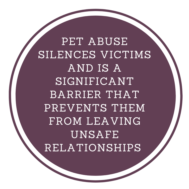 Pet abuse silences victims and is a significant barrier that prevents them from leaving unsafe relationships