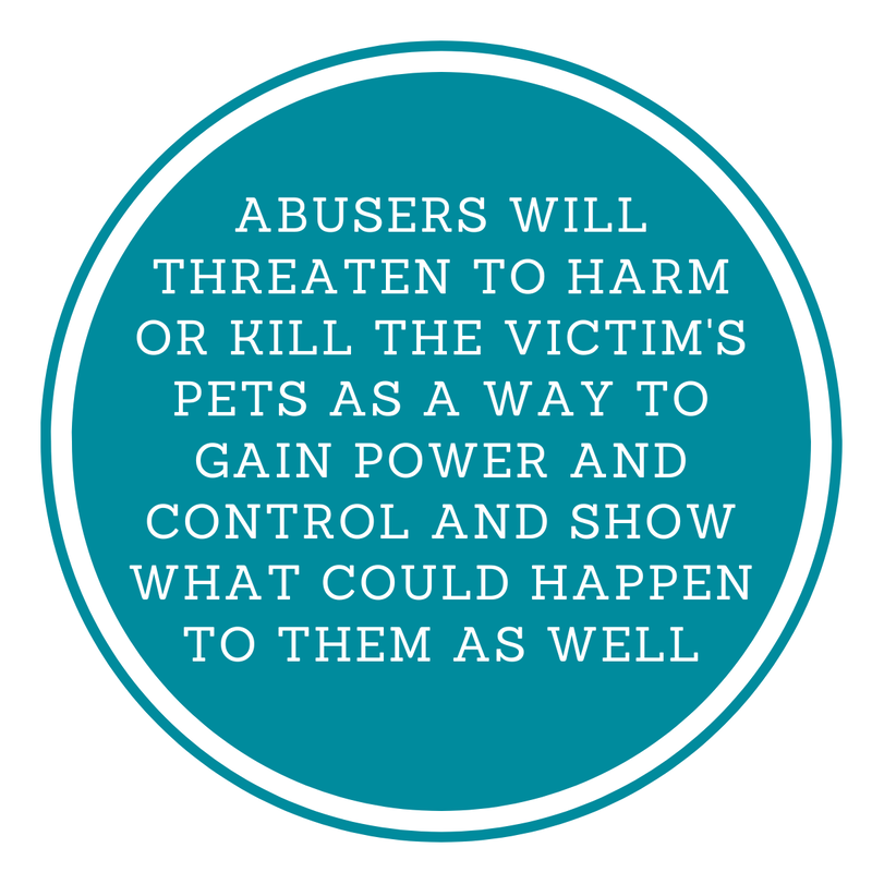 Abusers often will threaten to harm or kill pets as a way to gain power and control over their primary victim