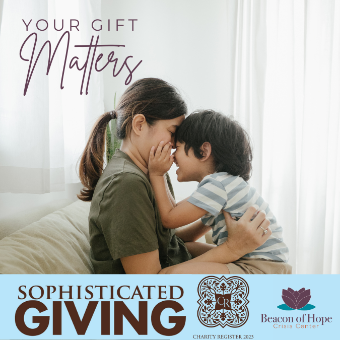 Your Gift Matters. Sophisticated Giving.