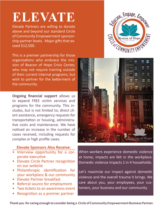 Circle Elevate Sponsorship Package